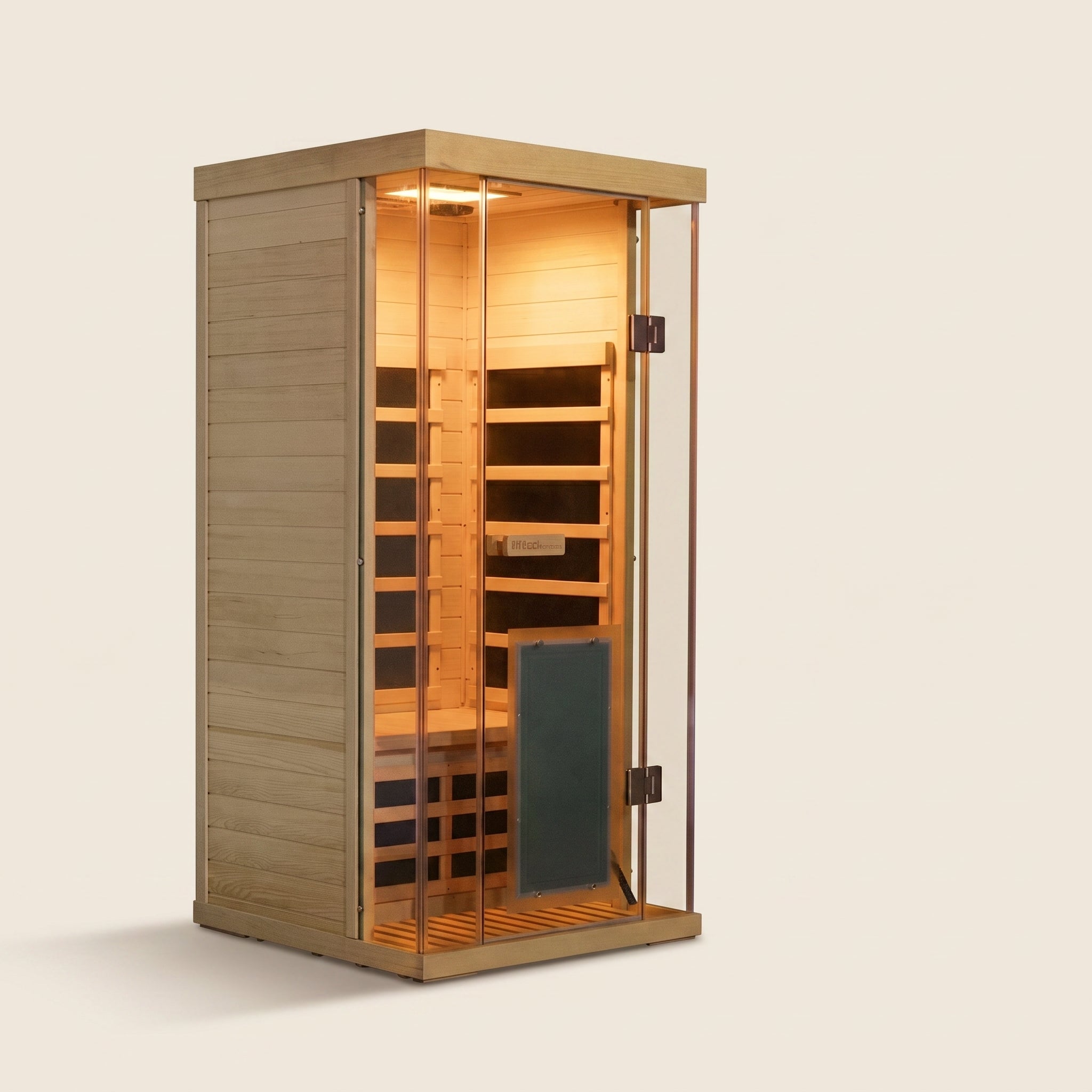 1-Person Hemlock Full-Glass Sauna