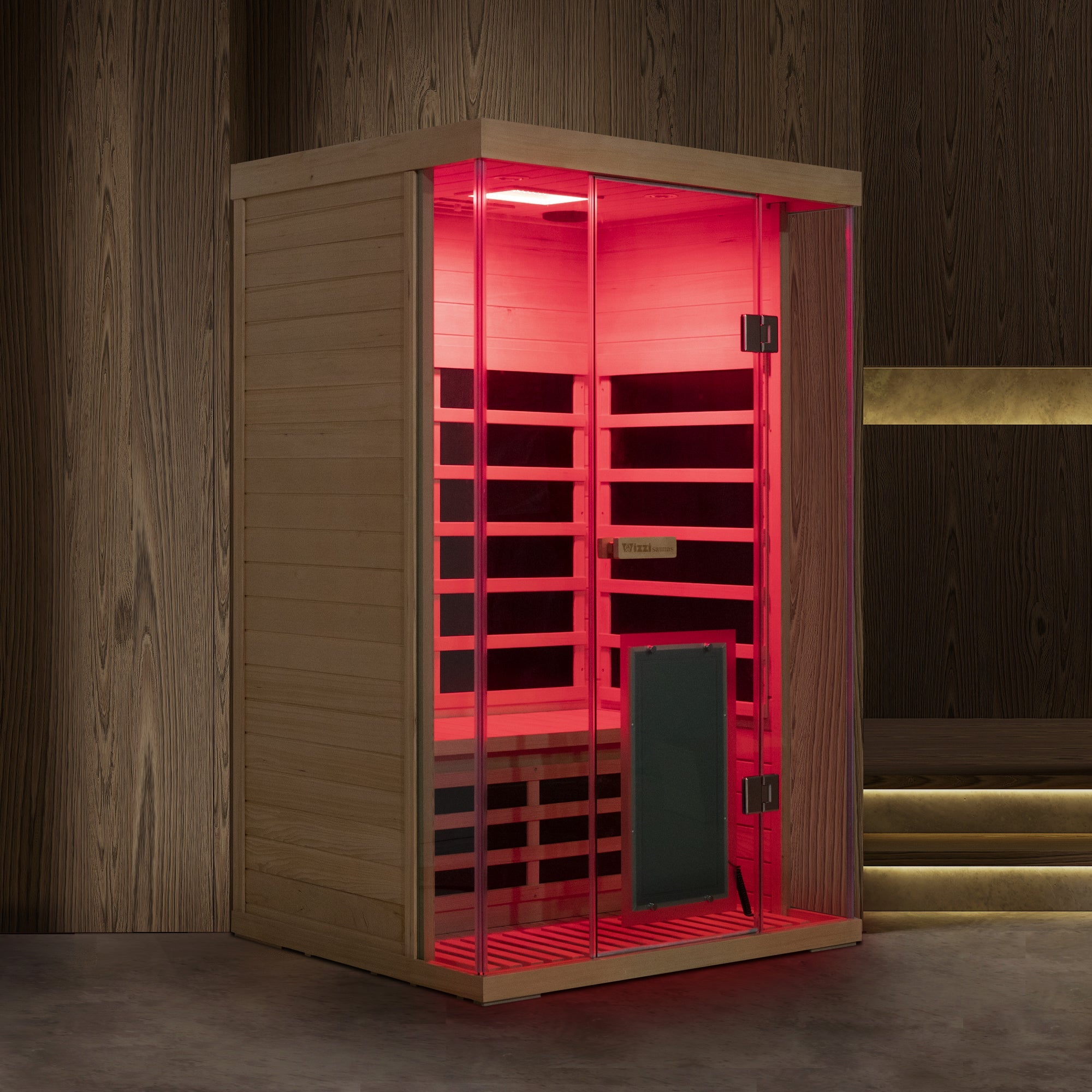 2-Person Hemlock Full-Glass Sauna
