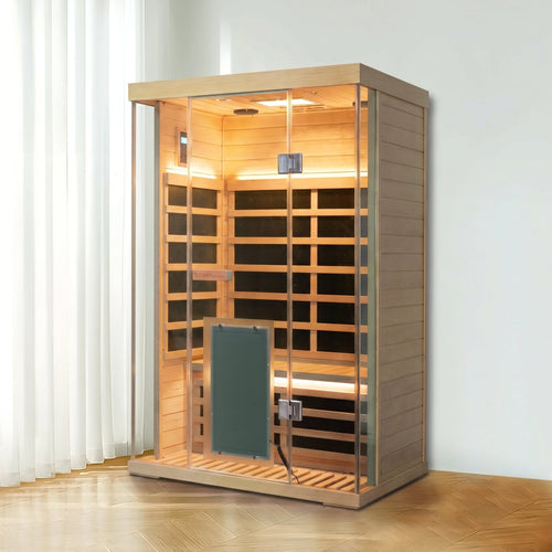 2-Person Hemlock Full-Glass Sauna