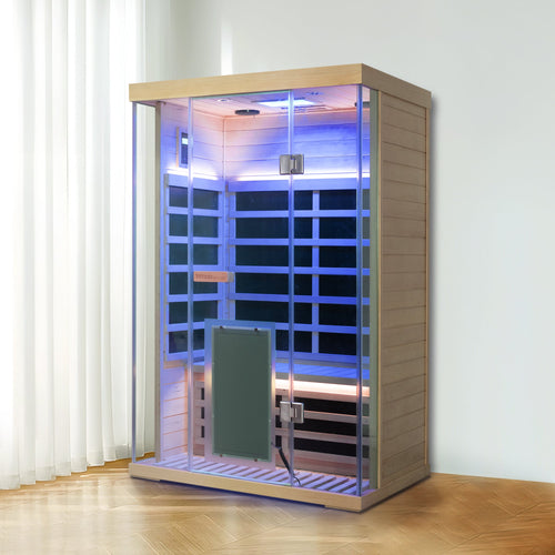 2-Person Hemlock Full-Glass Sauna