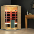 Corner Hemlock Full-Glass Sauna