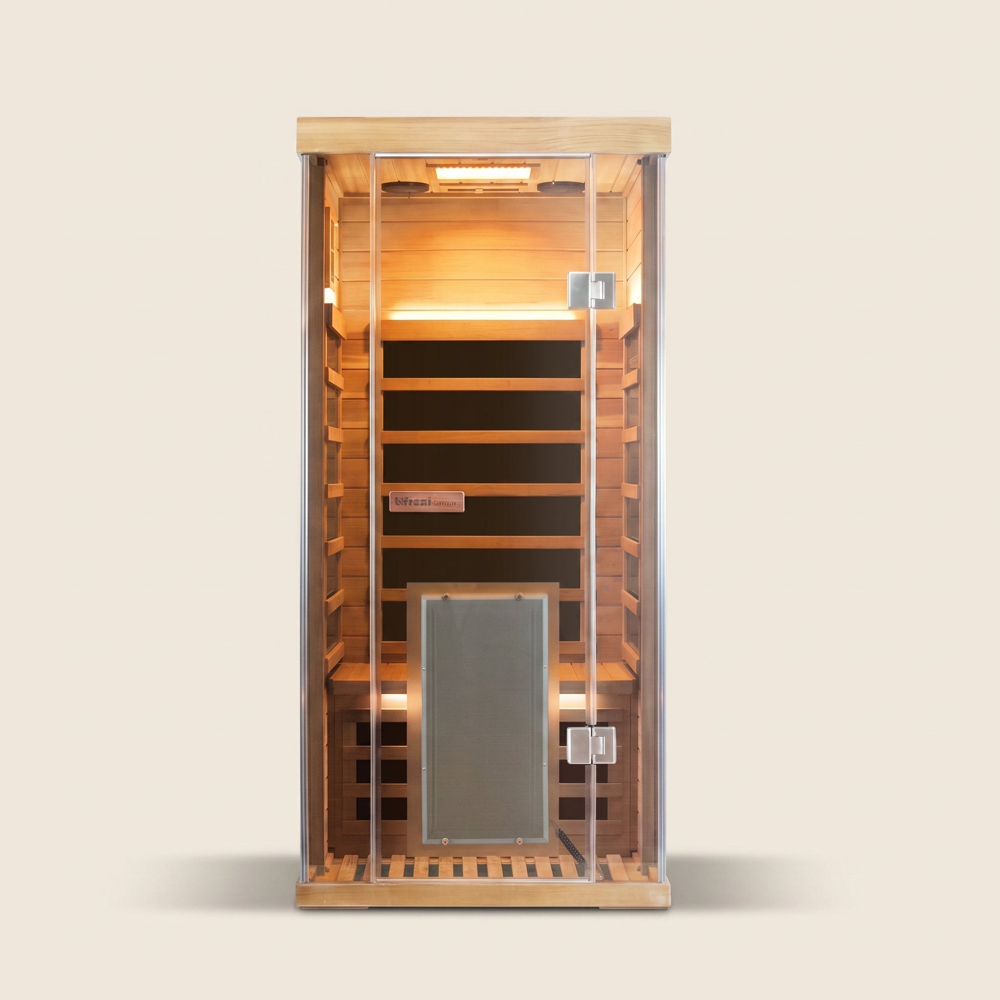 1-Person Red Cedar Full-Glass Sauna