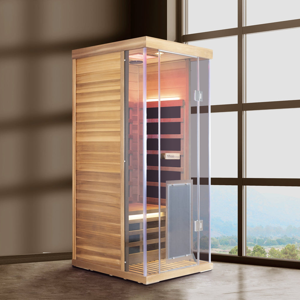 1-Person Red Cedar Full-Glass Sauna