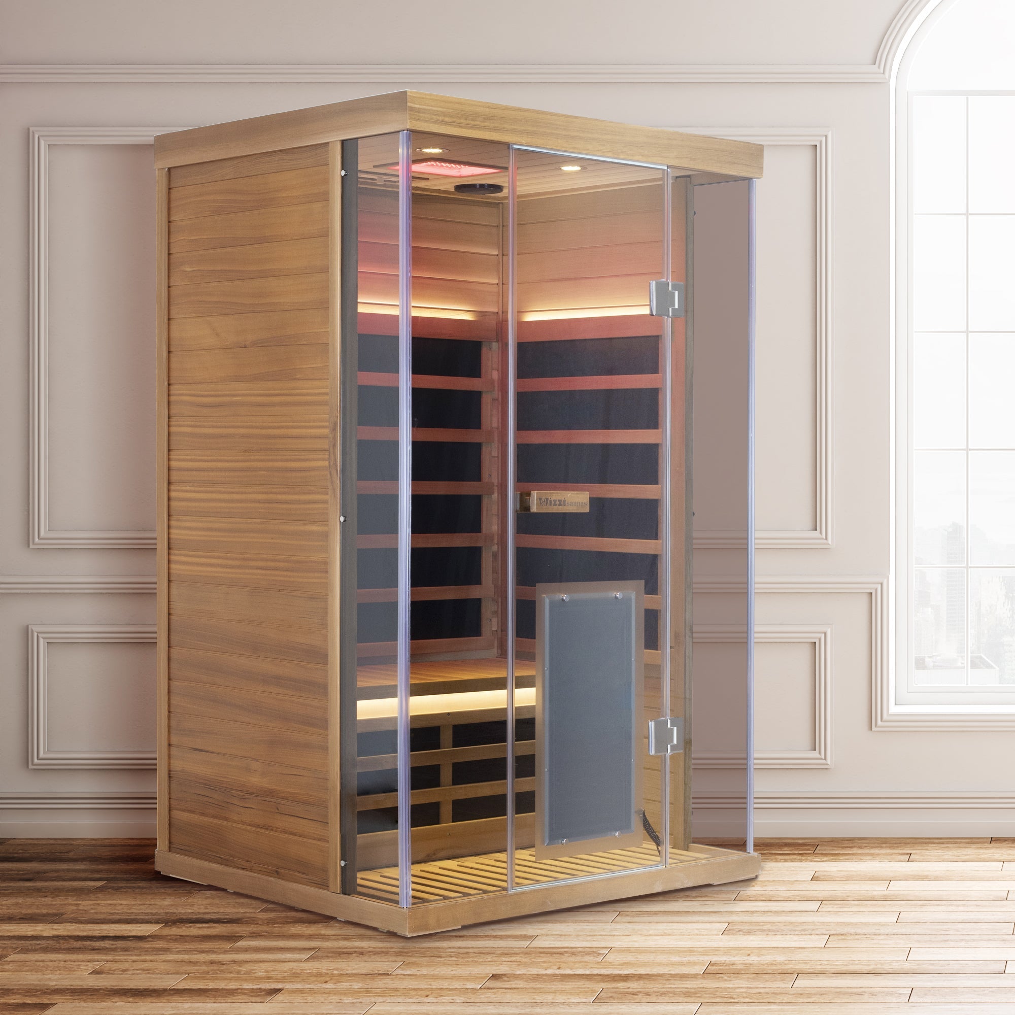 2-Person Red Cedar Full-Glass Sauna