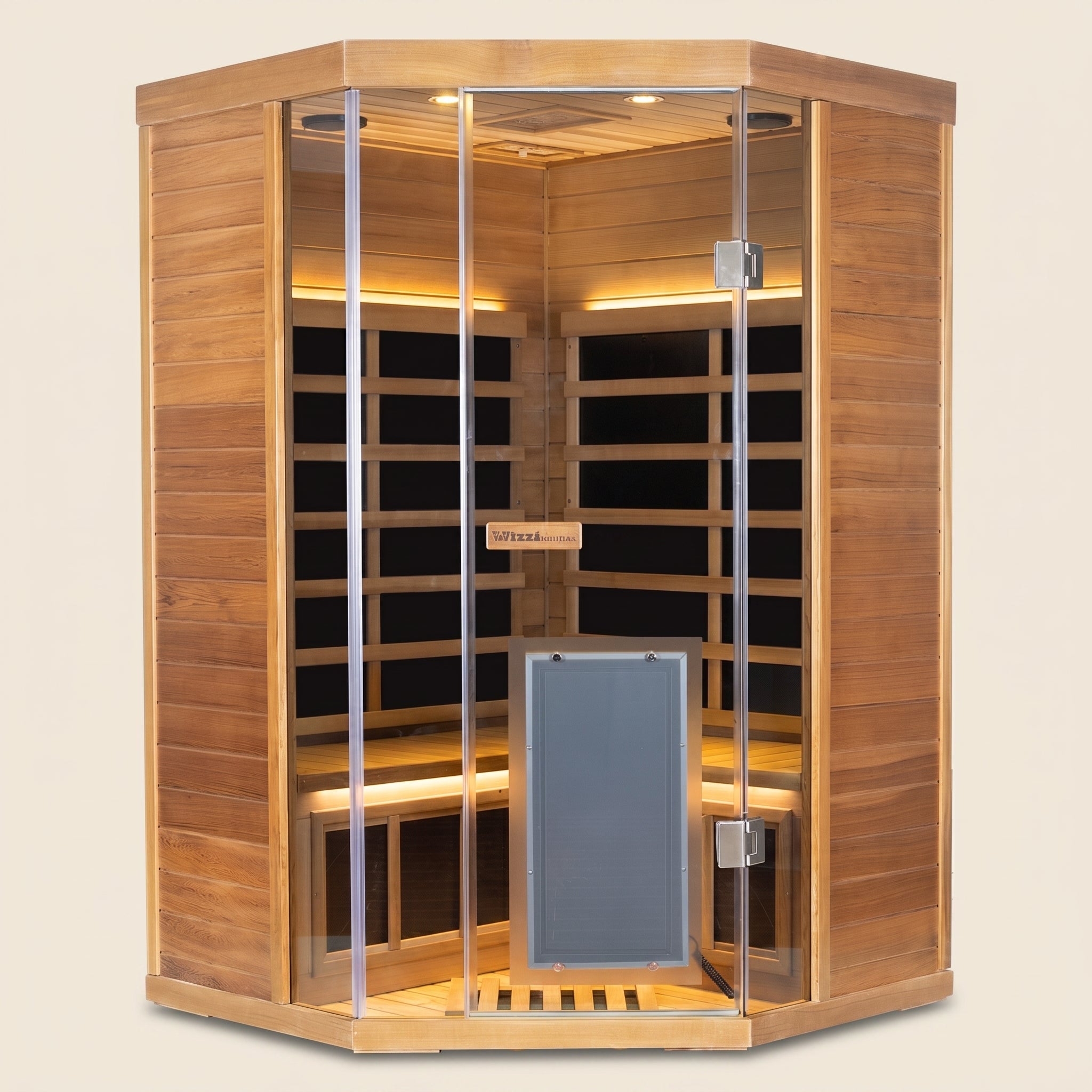 Corner Red Cedar Full-Glass Sauna