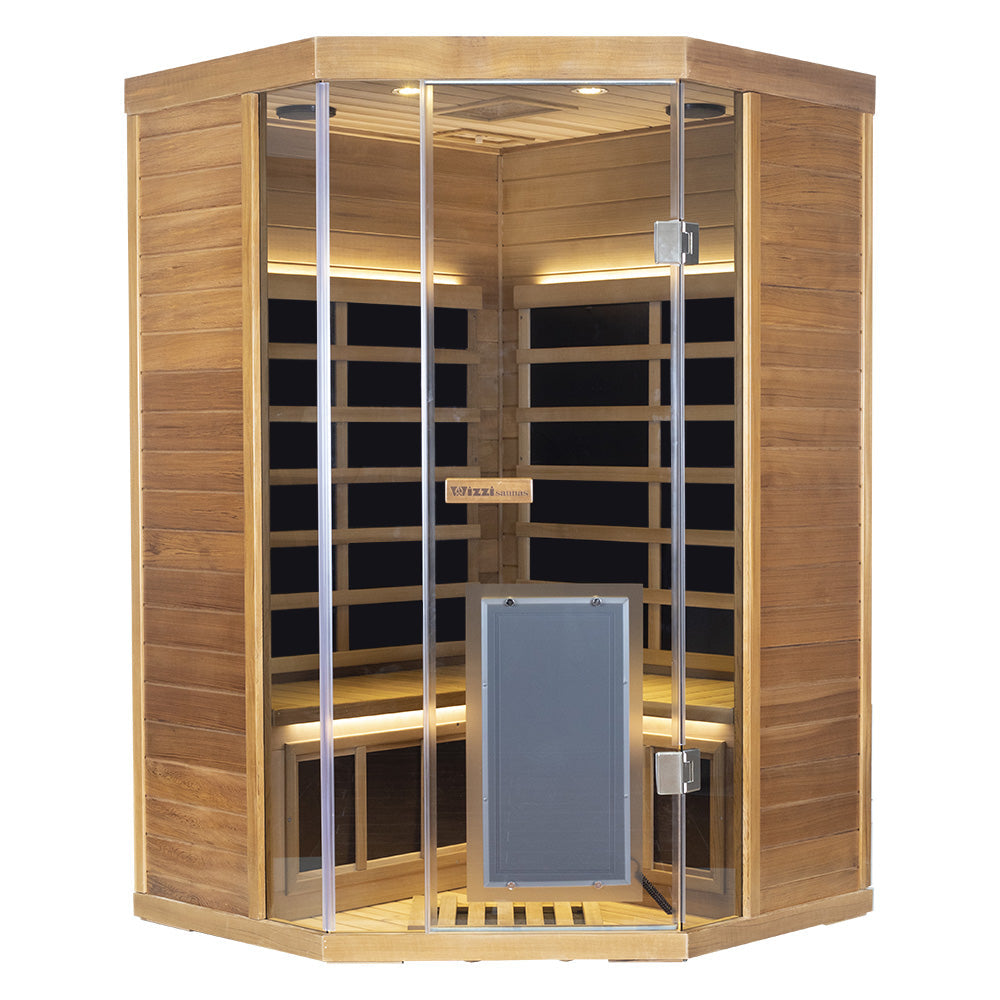 Corner Red Cedar Full-Glass Sauna