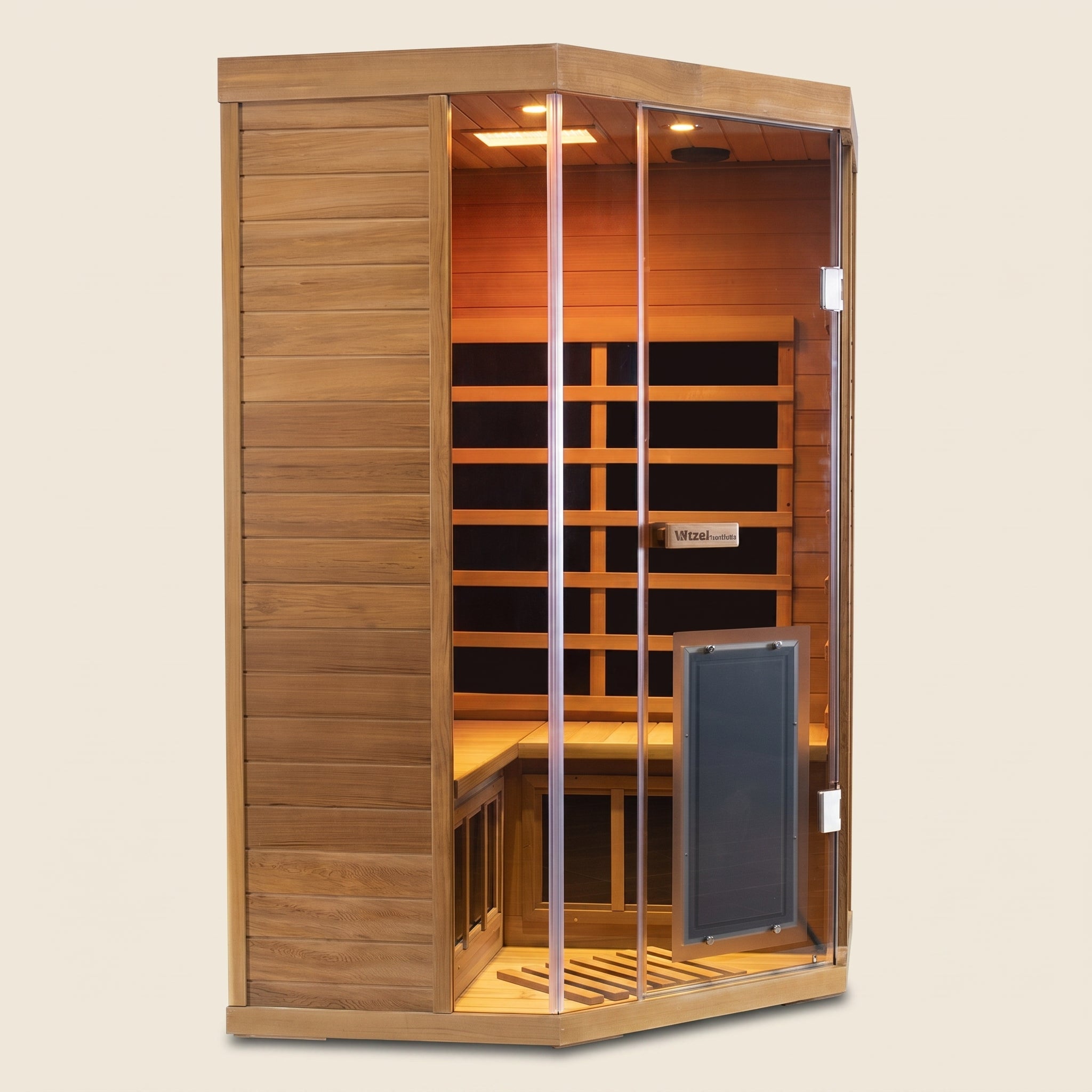 Corner Red Cedar Full-Glass Sauna