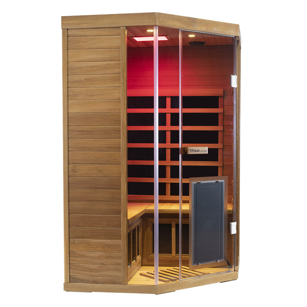 Corner Red Cedar Full-Glass Sauna