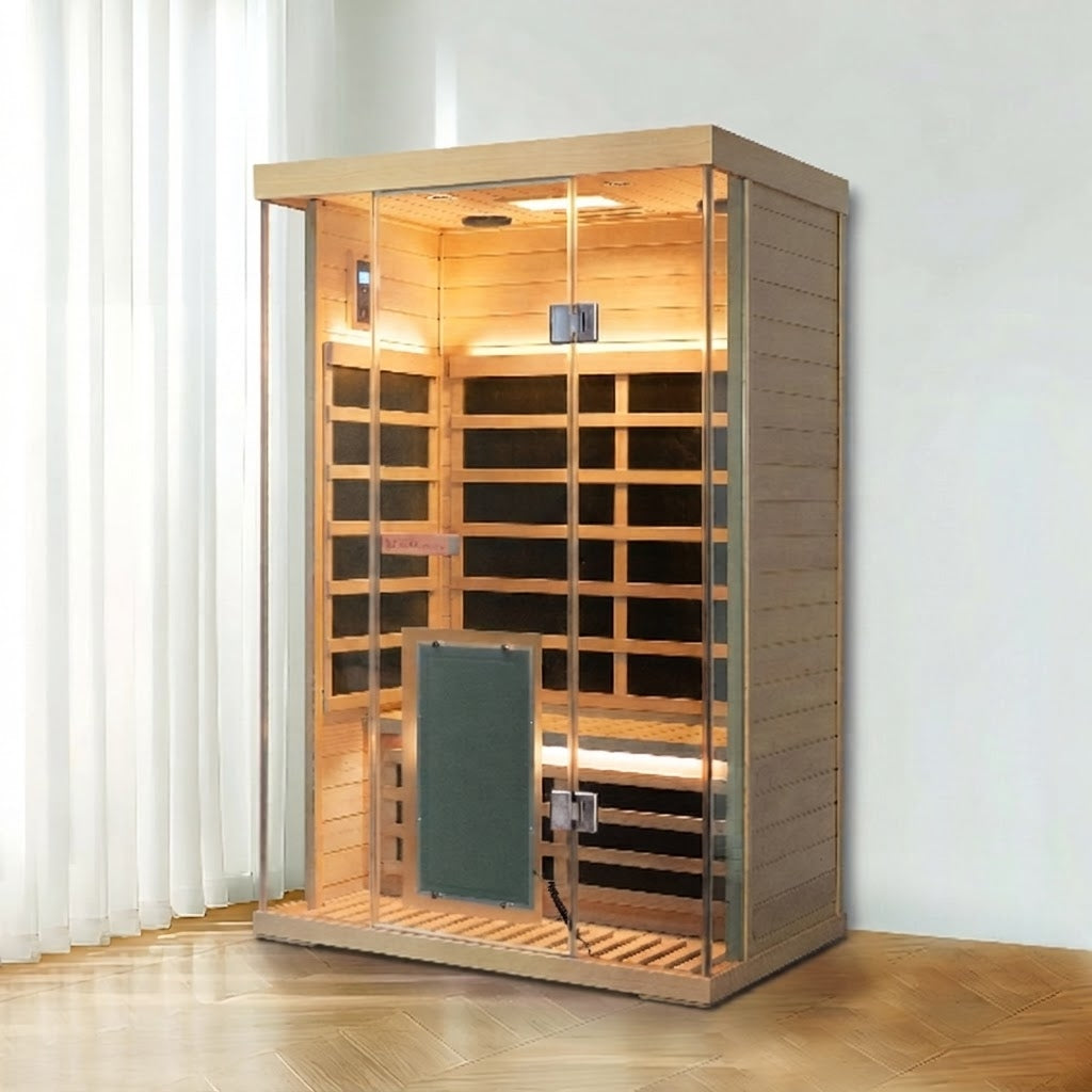 2-Person Hemlock Full-Glass Sauna